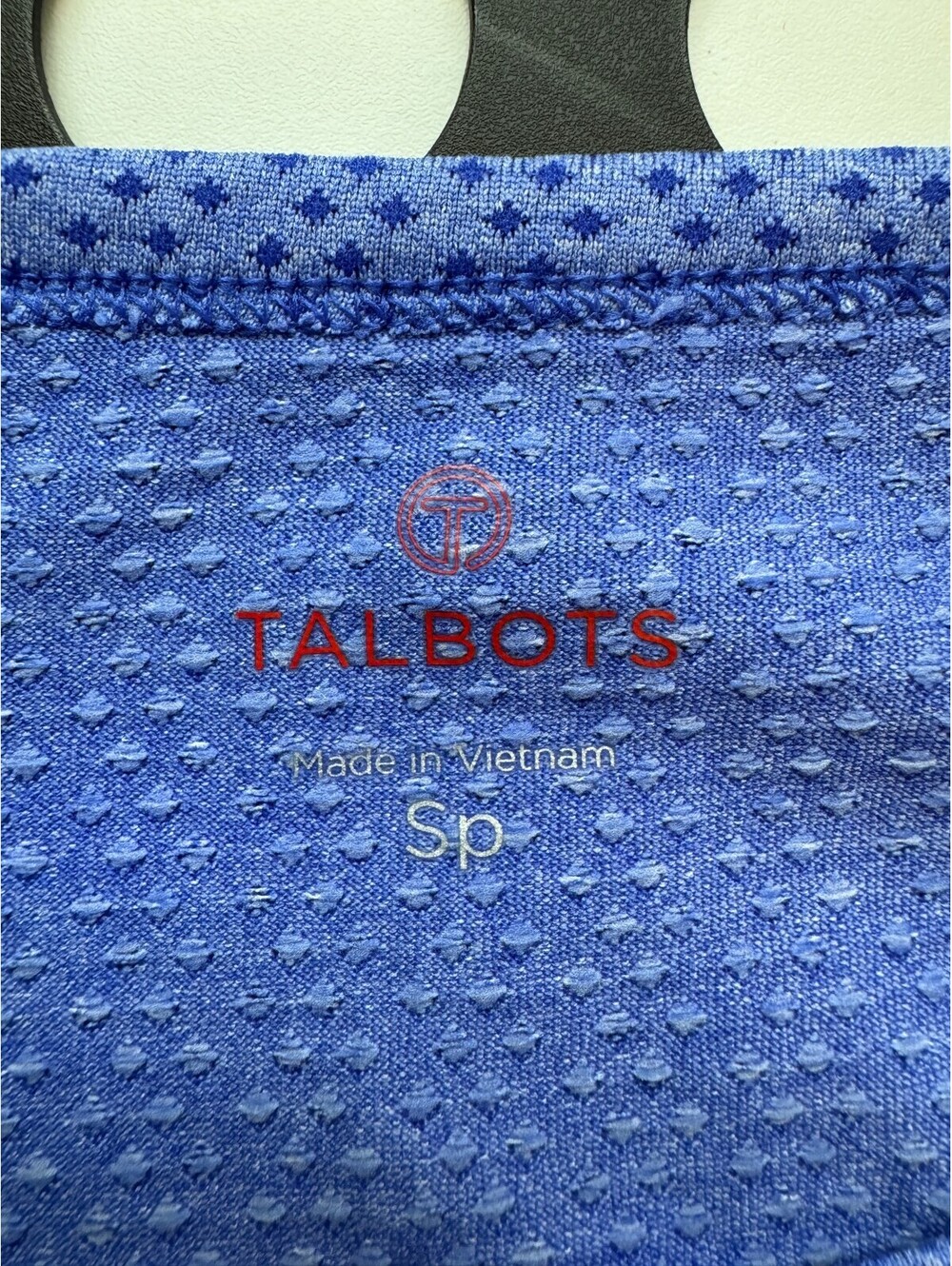 Talbots Active Top Women Petite Small Blue Long Sleeve Mesh Quick Dry Workout - Picture 5 of 6